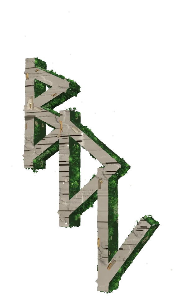 The organic Birch Design Lab wordmark, birch and moss, at rest.